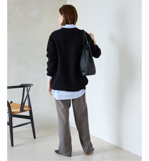 SLOBE IENA「《一部WEB限定カラーあり》サガラ刺繍スウェットライクニットカーディガン」|カーディガン|