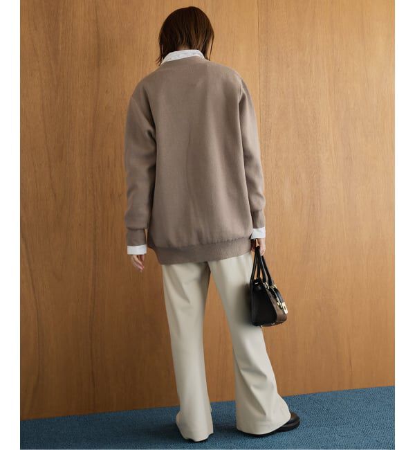 SLOBE IENA「《一部WEB限定カラーあり》サガラ刺繍スウェットライクニットカーディガン」|カーディガン|