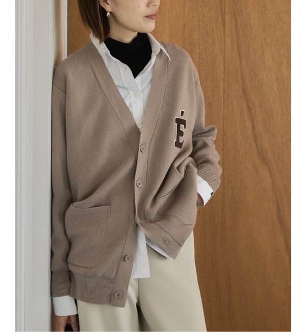 SLOBE IENA「《一部WEB限定カラーあり》サガラ刺繍スウェットライクニットカーディガン」|カーディガン|