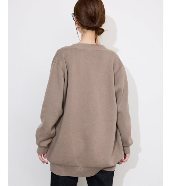 SLOBE IENA「《一部WEB限定カラーあり》サガラ刺繍スウェットライクニットカーディガン」|カーディガン|