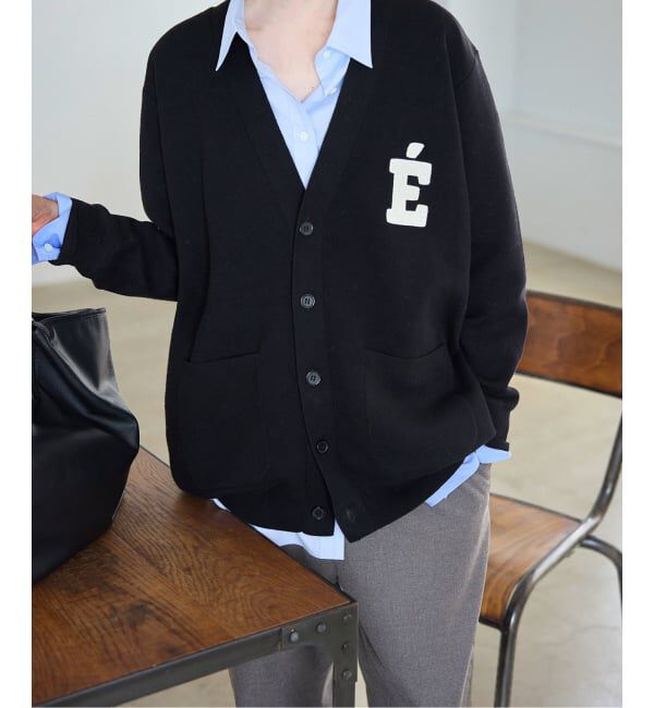 SLOBE IENA「《一部WEB限定カラーあり》サガラ刺繍スウェットライクニットカーディガン」|カーディガン|