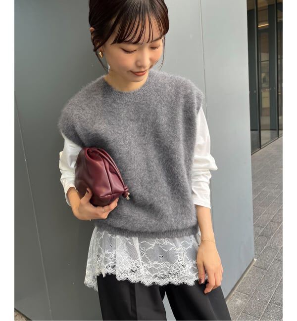 SLOBE IENA「フォックスアルパカ ニットベスト」|ベスト・ジレ|