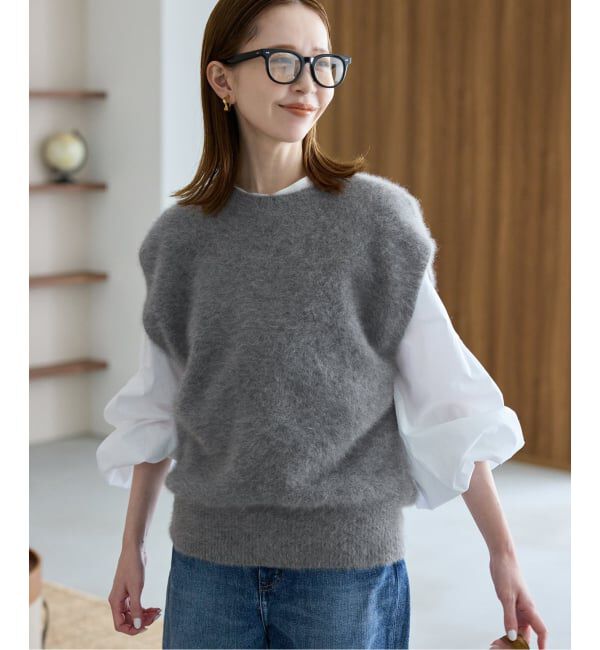 SLOBE IENA「フォックスアルパカ ニットベスト」|ベスト・ジレ|