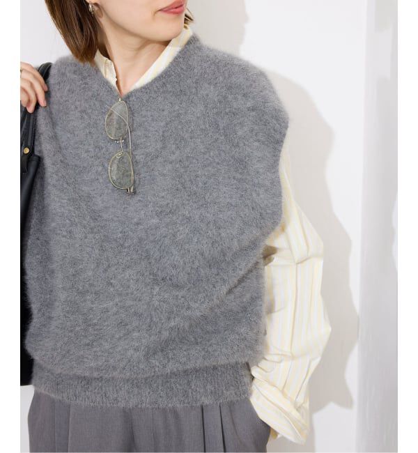 SLOBE IENA「フォックスアルパカ ニットベスト」|ベスト・ジレ|