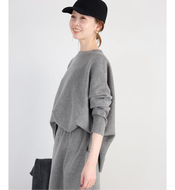 SLOBE IENA「《セットアップ対応可/WEB限定カラーあり》コットンダブルフェイスプルオーバー」|ニット・セーター|