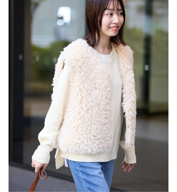 SLOBE IENA「《セットアップ対応可/WEB限定カラーあり》コットンダブルフェイスプルオーバー」|ニット・セーター|