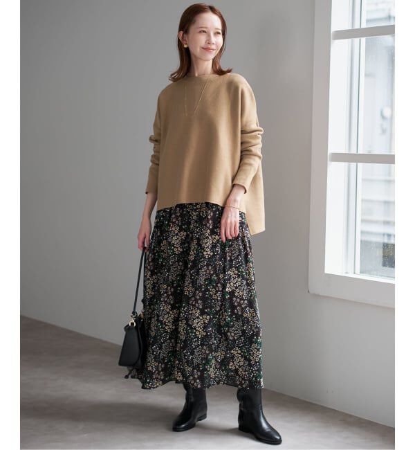 SLOBE IENA「《セットアップ対応可/WEB限定カラーあり》コットンダブルフェイスプルオーバー」|ニット・セーター|