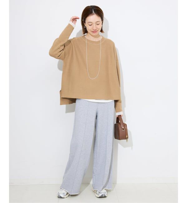 SLOBE IENA「《セットアップ対応可/WEB限定カラーあり》コットンダブルフェイスプルオーバー」|ニット・セーター|