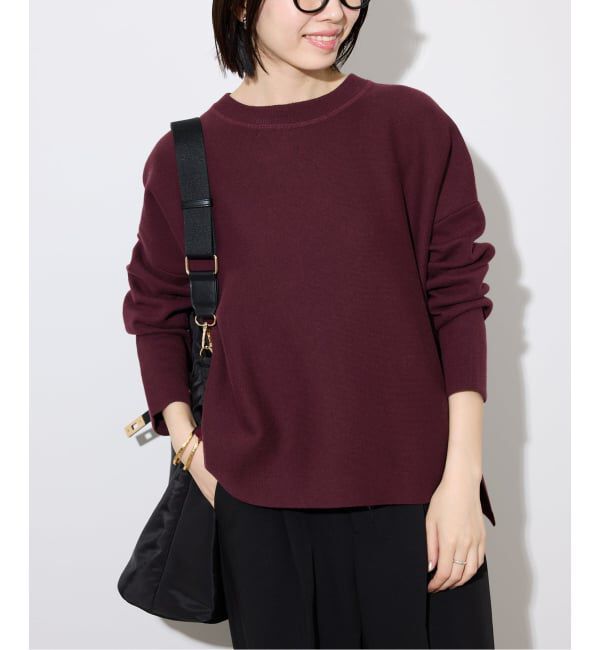 SLOBE IENA「《セットアップ対応可/WEB限定カラーあり》コットンダブルフェイスプルオーバー」|ニット・セーター|