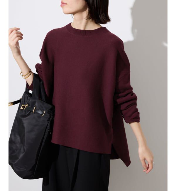 SLOBE IENA「《セットアップ対応可/WEB限定カラーあり》コットンダブルフェイスプルオーバー」|ニット・セーター|