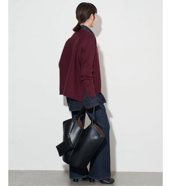 SLOBE IENA「《セットアップ対応可/WEB限定カラーあり》コットンダブルフェイスプルオーバー」|ニット・セーター|