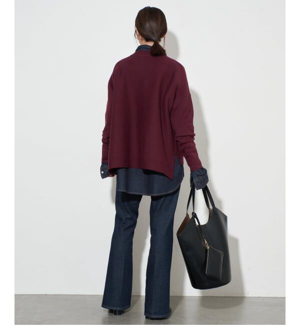 SLOBE IENA「《セットアップ対応可/WEB限定カラーあり》コットンダブルフェイスプルオーバー」|ニット・セーター|