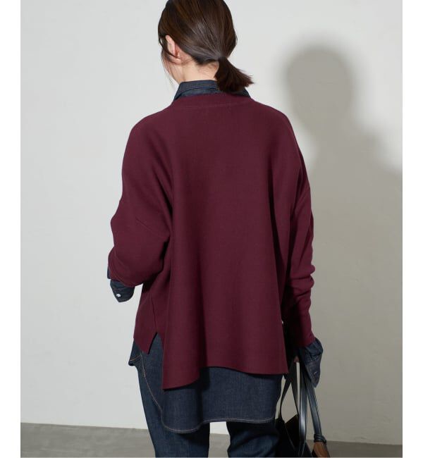 SLOBE IENA「《セットアップ対応可/WEB限定カラーあり》コットンダブルフェイスプルオーバー」|ニット・セーター|