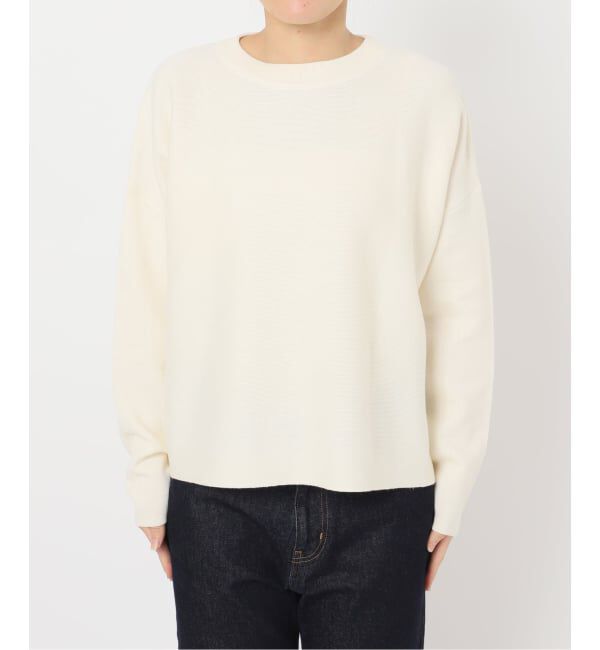 SLOBE IENA「《セットアップ対応可/WEB限定カラーあり》コットンダブルフェイスプルオーバー」|ニット・セーター|