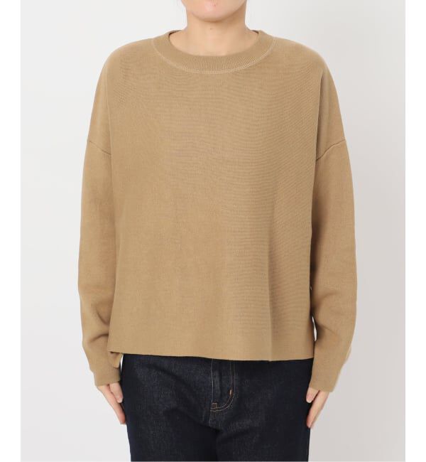 SLOBE IENA「《セットアップ対応可/WEB限定カラーあり》コットンダブルフェイスプルオーバー」|ニット・セーター|