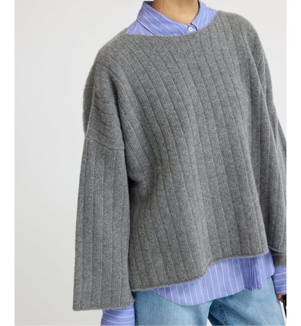 IENA「ワイドリブボートプルオーバー」|ニット・セーター|