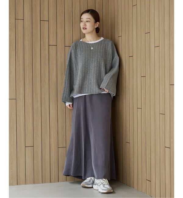 IENA「ワイドリブボートプルオーバー」|ニット・セーター|