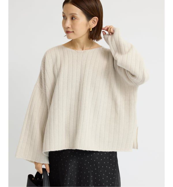 IENA「ワイドリブボートプルオーバー」|ニット・セーター|