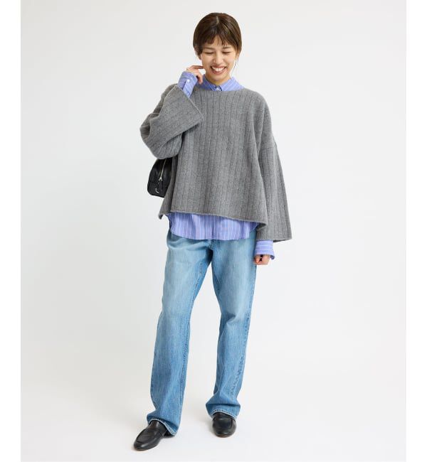 IENA「ワイドリブボートプルオーバー」|ニット・セーター|