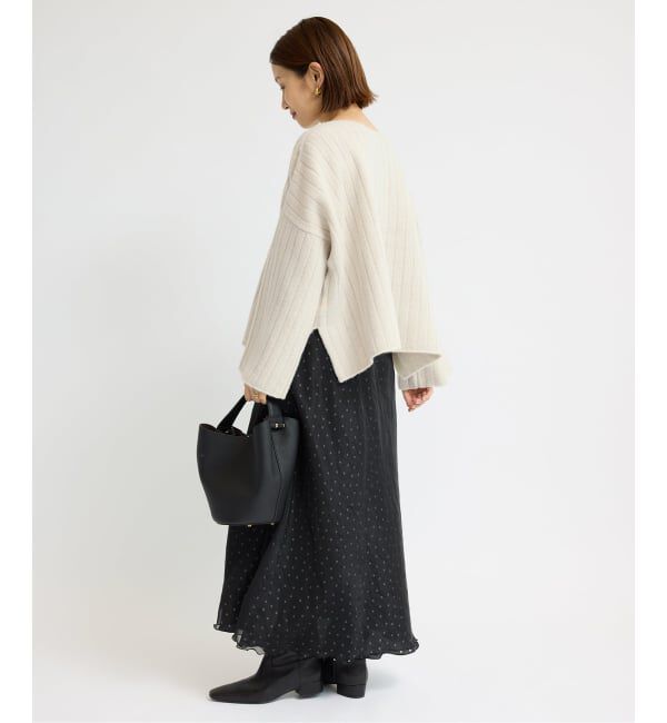 IENA「ワイドリブボートプルオーバー」|ニット・セーター|