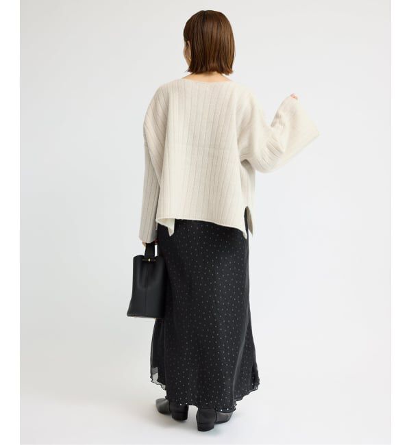 IENA「ワイドリブボートプルオーバー」|ニット・セーター|