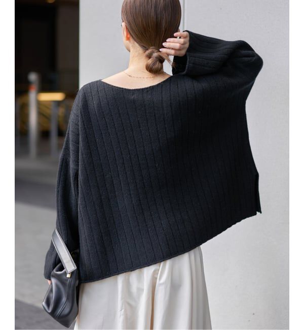 IENA「ワイドリブボートプルオーバー」|ニット・セーター|