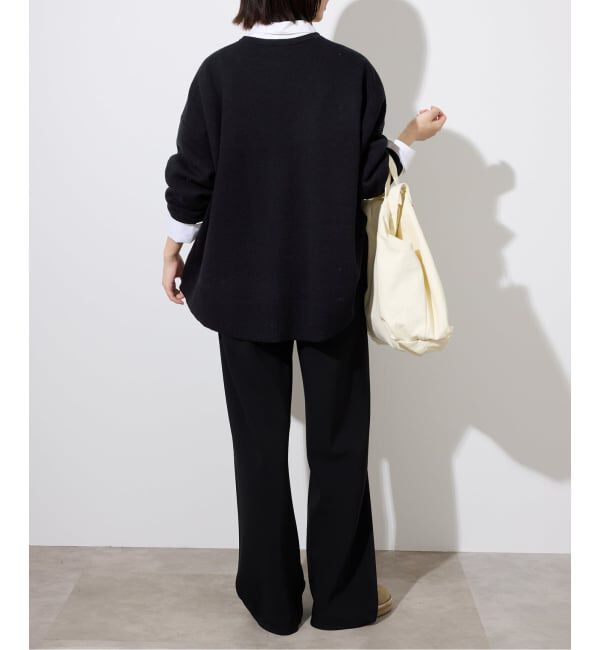 SLOBE IENA「《セットアップ対応可/追加》ウォッシャブルスムース クルーネックプルオーバー」|ニット・セーター|