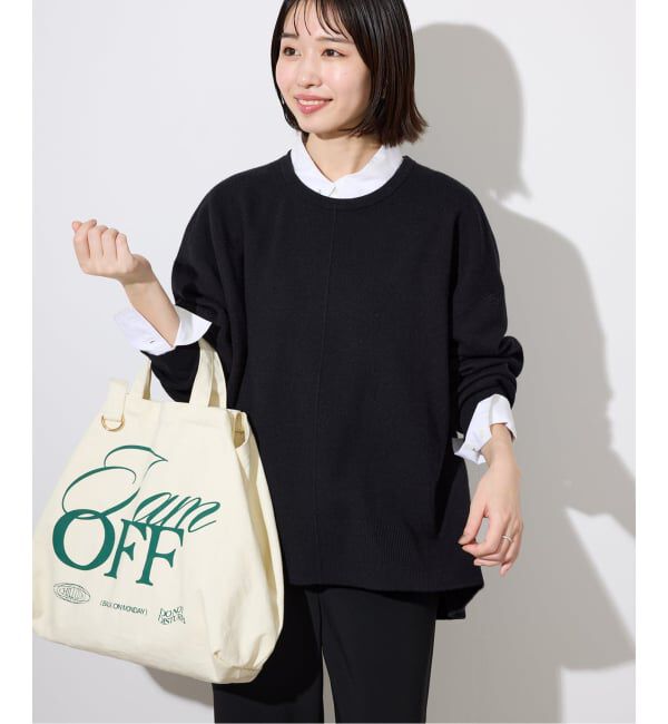 SLOBE IENA「《セットアップ対応可/追加》ウォッシャブルスムース クルーネックプルオーバー」|ニット・セーター|