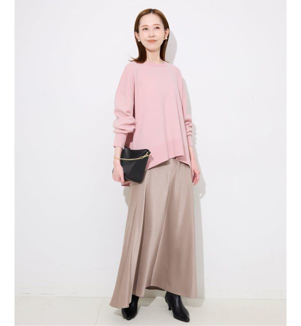 SLOBE IENA「《セットアップ対応可/追加》ウォッシャブルスムース クルーネックプルオーバー」|ニット・セーター|