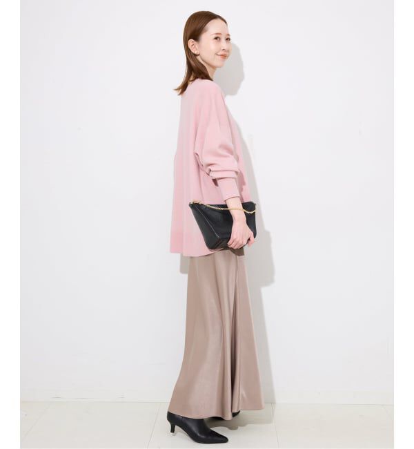 SLOBE IENA「《セットアップ対応可/追加》ウォッシャブルスムース クルーネックプルオーバー」|ニット・セーター|