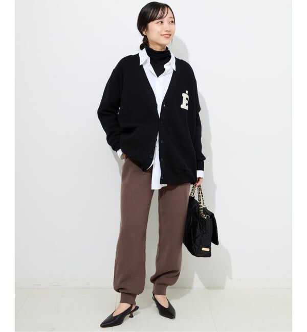 SLOBE IENA「《セットアップ対応可》ウォッシャブルスムース ジョガーパンツ」|その他|