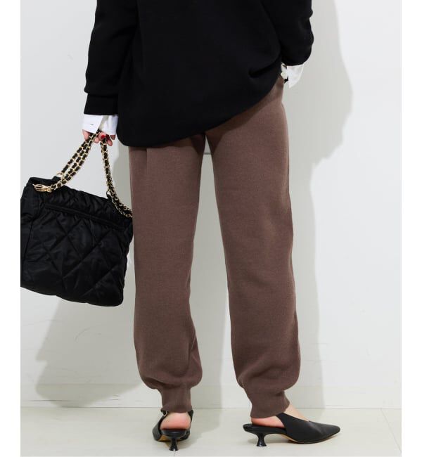 SLOBE IENA「《セットアップ対応可》ウォッシャブルスムース ジョガーパンツ」|その他|