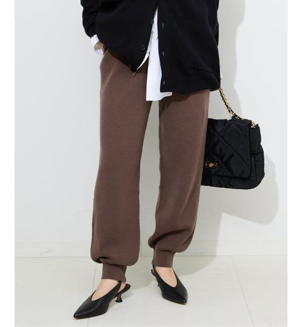 SLOBE IENA「《セットアップ対応可》ウォッシャブルスムース ジョガーパンツ」|その他|