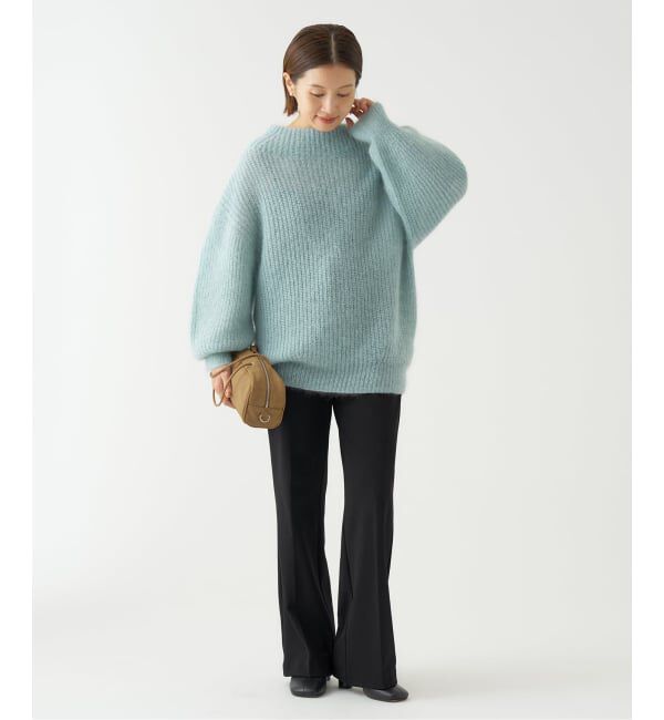 IENA「《追加2》ウォッシャブル 裏起毛セミフレアパンツ」|スラックス|