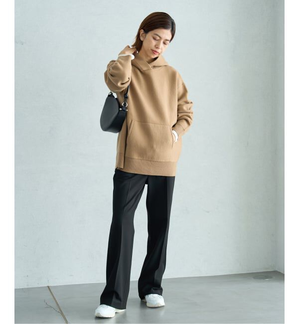 IENA「《追加2》ウォッシャブル 裏起毛セミフレアパンツ」|スラックス|