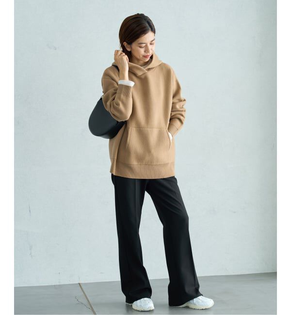 IENA「《追加2》ウォッシャブル 裏起毛セミフレアパンツ」|スラックス|