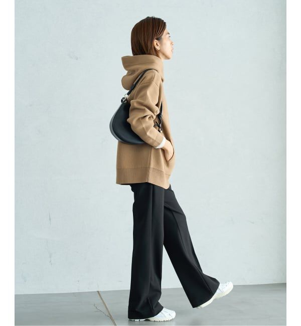 IENA「《追加2》ウォッシャブル 裏起毛セミフレアパンツ」|スラックス|