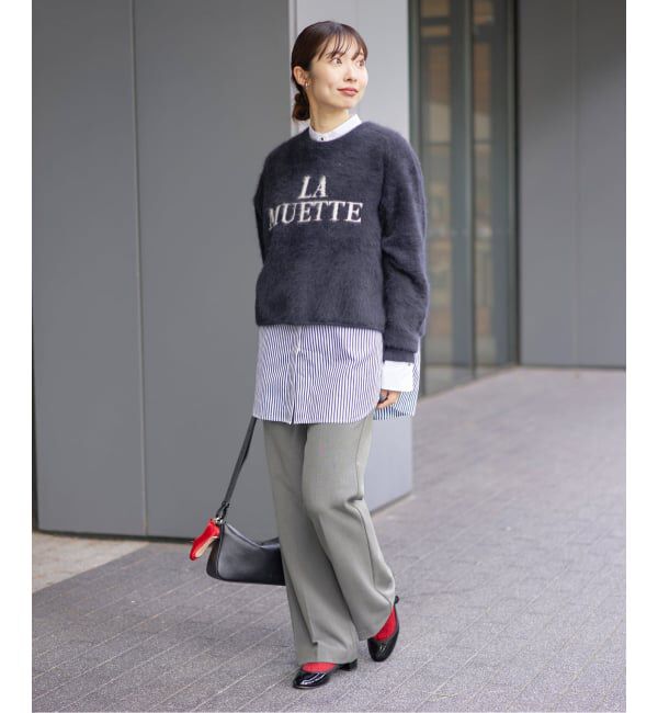 IENA「《追加2》ウォッシャブル 裏起毛セミフレアパンツ」|スラックス|