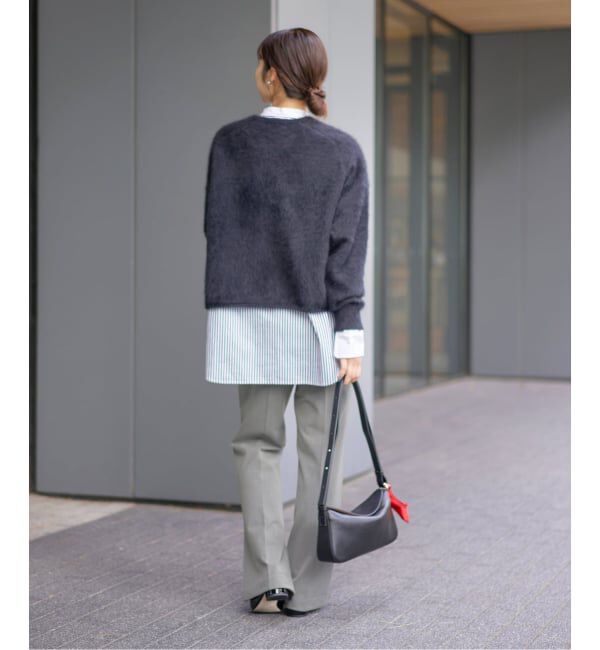 IENA「《追加2》ウォッシャブル 裏起毛セミフレアパンツ」|スラックス|