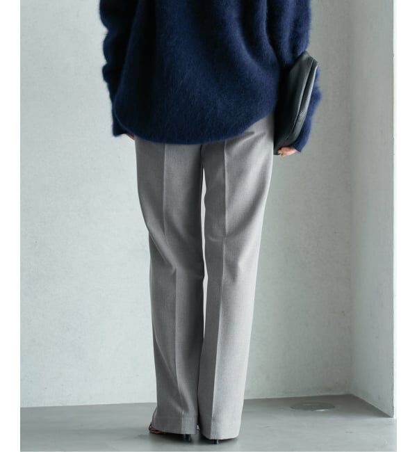 IENA「《追加2》ウォッシャブル 裏起毛セミフレアパンツ」|スラックス|