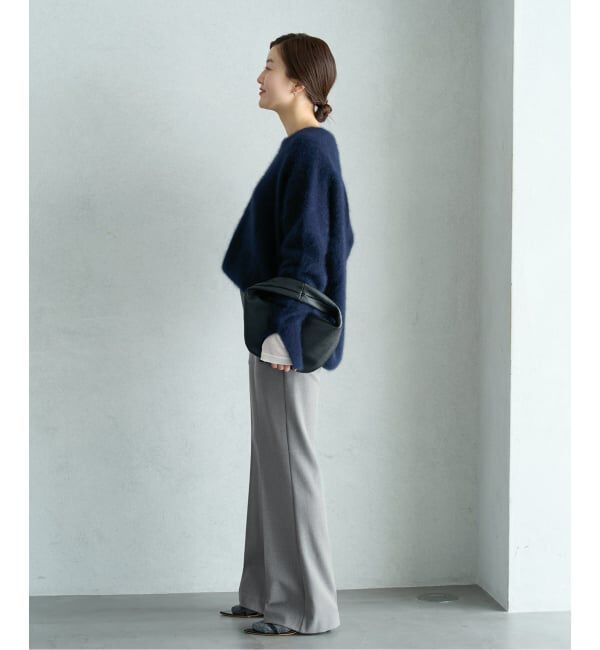 IENA「《追加2》ウォッシャブル 裏起毛セミフレアパンツ」|スラックス|