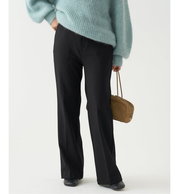 IENA「《追加2》ウォッシャブル 裏起毛セミフレアパンツ」|スラックス|