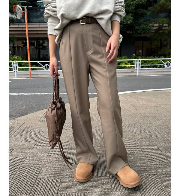 SLOBE IENA「《WEBのみ4サイズ展開》ウォッシャブルセミフレアパンツ」|その他|