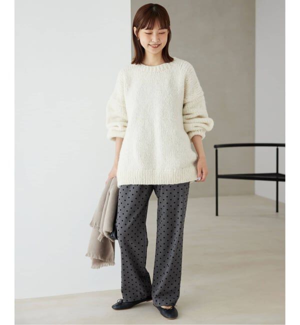 SLOBE IENA「《吸湿発熱/WEB限定/追加2》CIRCULATE WARM パンツ」|スラックス|