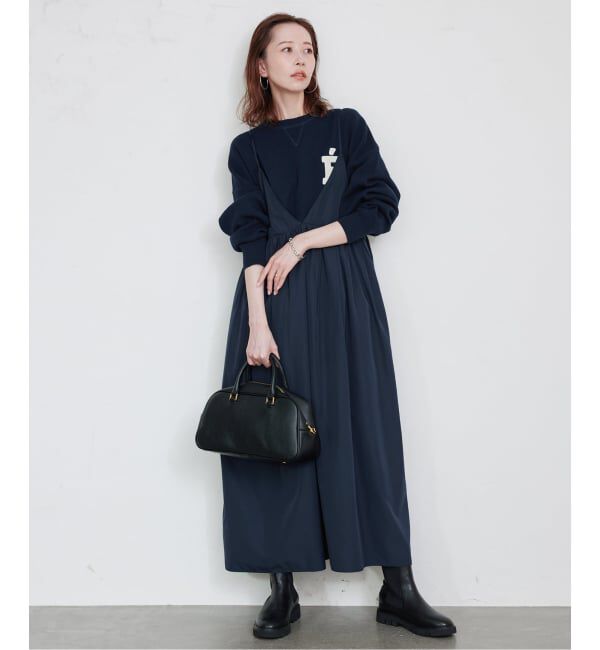 SLOBE IENA「《WEB限定/追加3》タフタギャザーキャミワンピース」|ワンピース|