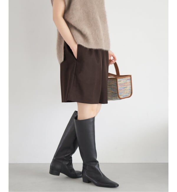 IENA「《追加4》ウォッシャブルウールショートパンツ」|その他|ブラウン