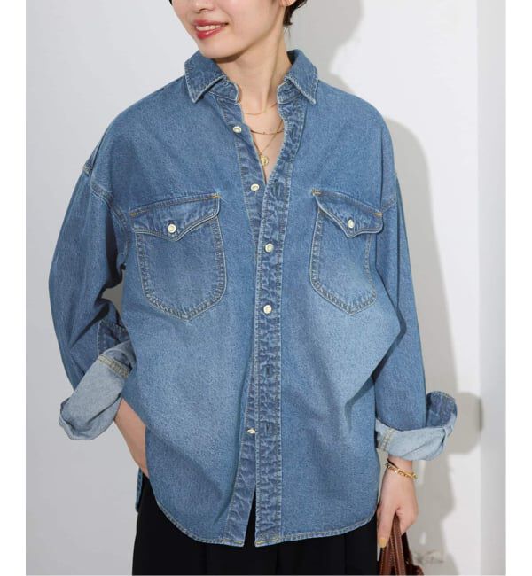 SLOBE IENA「《WEB限定/追加3》LE DENIM BDUデニムシャツ」|シャツ・ブラウス|