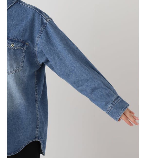 SLOBE IENA「《WEB限定/追加3》LE DENIM BDUデニムシャツ」|シャツ・ブラウス|