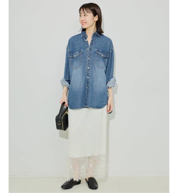 SLOBE IENA「《WEB限定/追加3》LE DENIM BDUデニムシャツ」|シャツ・ブラウス|