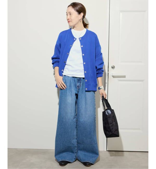 SLOBE IENA「《WEB限定/追加4》ダブルフェイスジャージースナップカーディガン」|カーディガン|